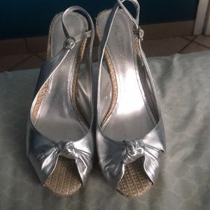 Aldo silver wedges